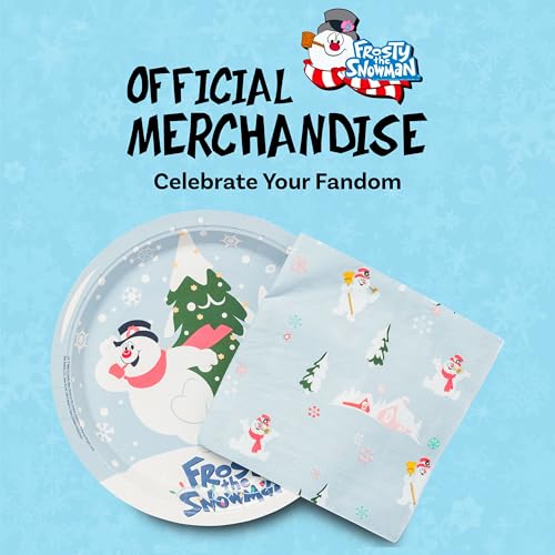 Frosty the Snowman Party Tableware Set - 32 Pack Plates & Napkins with Christmas Scene - Variation: Plates + Napkins