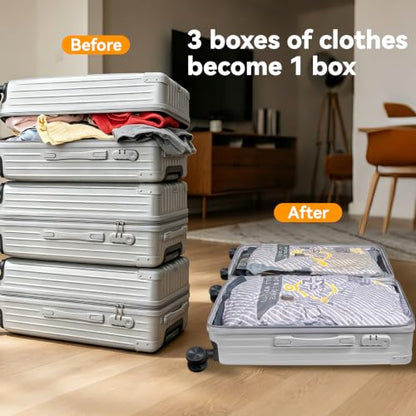 Wireless Rechargeable Vacuum Packing Bags Set - 15-Piece Travel & Storage Compression Kit with Carry-On Size