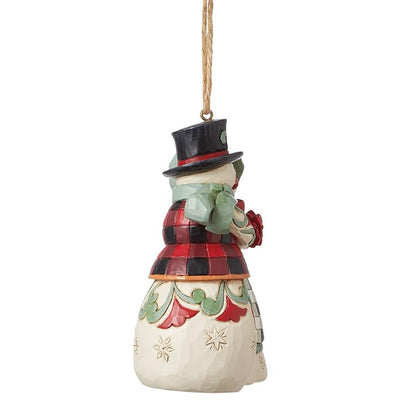 Enesco Jim Shore Highland Glen Snowman Hanging Ornament - 3.74 in, Multicolor