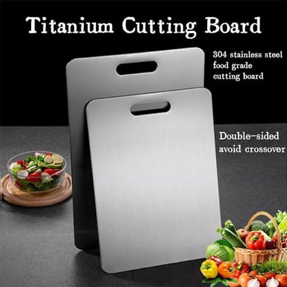 Tavano Cutting Board, Tavano Titanium Cutting Boards for Kitchen, Double Sided Rustproof Non-stick Cutting Board, Non-porous Slip and Easy to Clean (M: 13.38 * 9.05in)