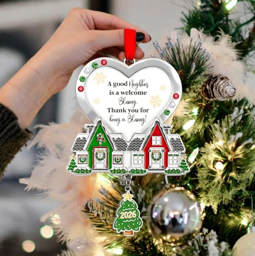 Neighbor Christmas Ornament - 2026 Keepsake for Neighborhood Gifts