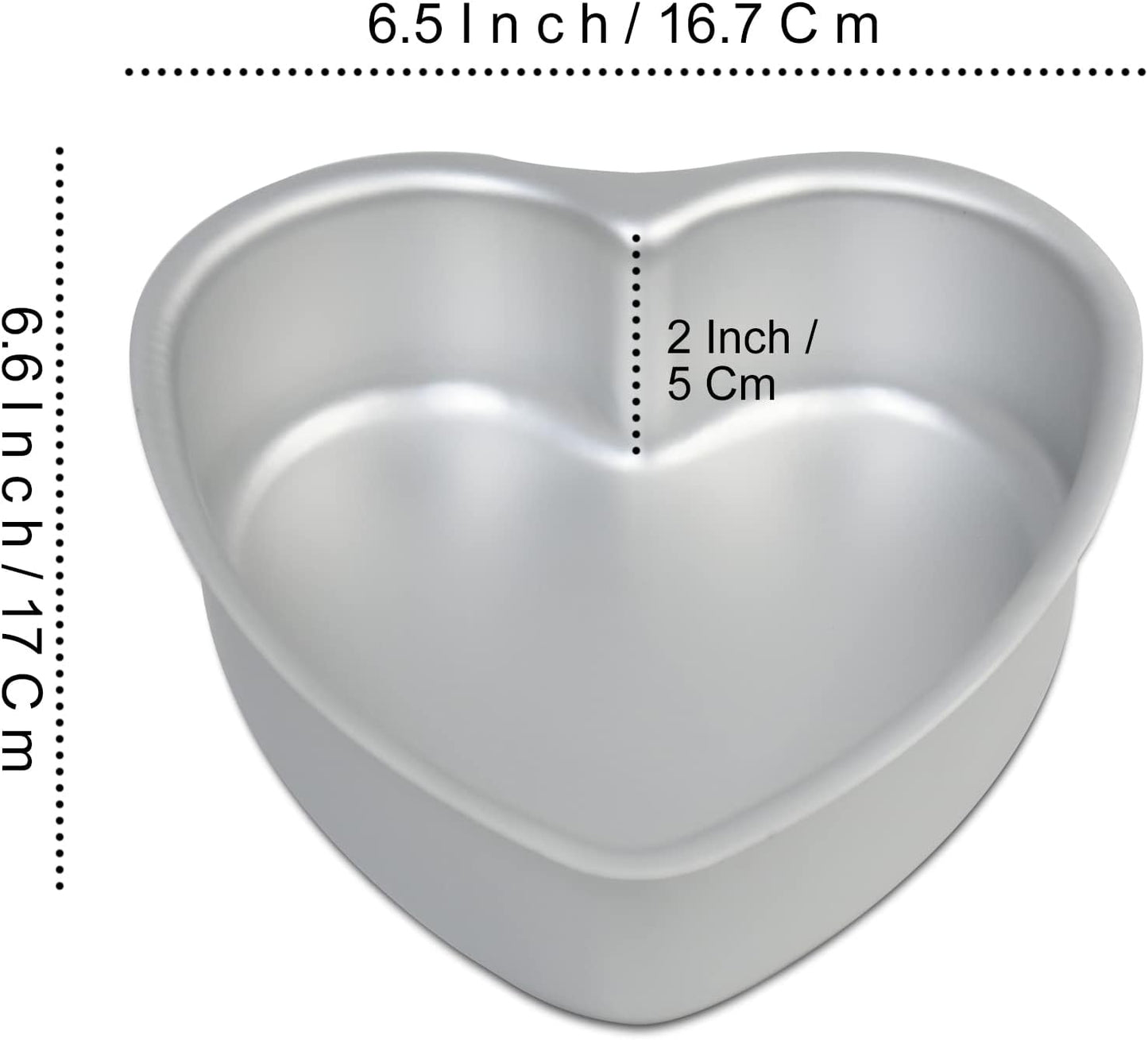 Skiennix Heart-Shaped Cake Pan Set - 6-Inch Aluminum Tins for Weddings & Parties | Set of 3