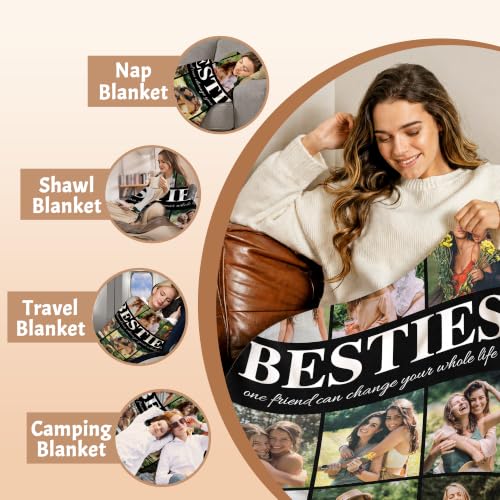 Custom Best Friend Photo Blanket for Women - BFF Variation of THIS Listing