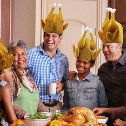 Turkey Hats 3-Pack Thanksgiving Halloween Christmas Novelty Costume Headwear