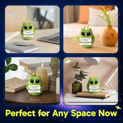 Best Cat Mom Gift - Handmade Crochet Alien Cat for Cat Lovers