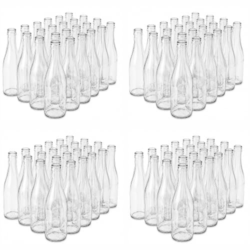 96 Pack 187ml Clear Champagne Bottles - Empty Glass Wine Flasks