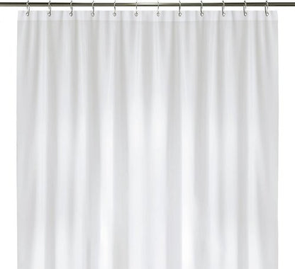 LiBa Bathroom Shower Curtain - Waterproof Plastic Shower Curtain Premium PEVA Non-Toxic with Rust Proof Grommets White 10G Heavy Duty Bathroom Accessories 72x72