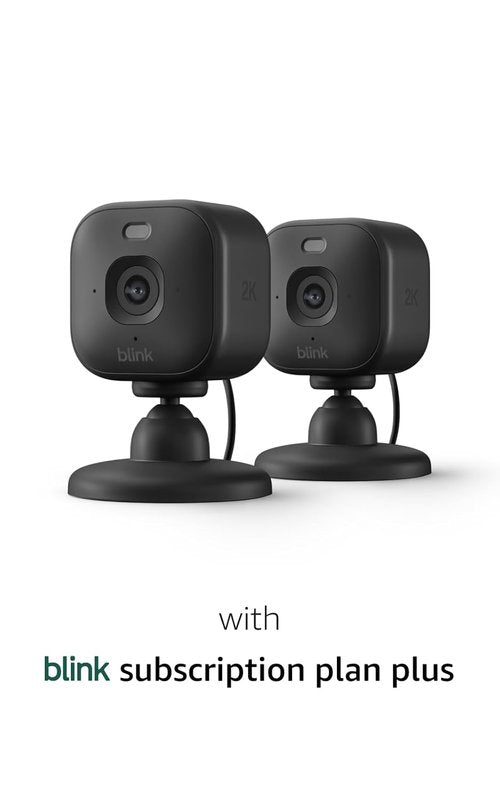 Blink Mini 2K+ Security Camera - Indoor Home & Pet Monitoring with Night Vision, Motion Detection | Black