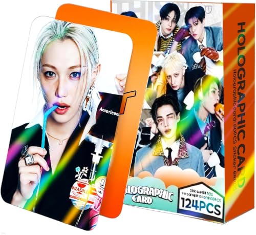 Stray Kids Photocards Set 124 PCS with Stickers - Multicolor