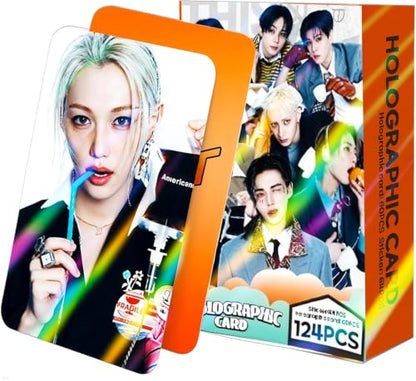 Stray Kids Photocards Set 124 PCS with Stickers - Multicolor