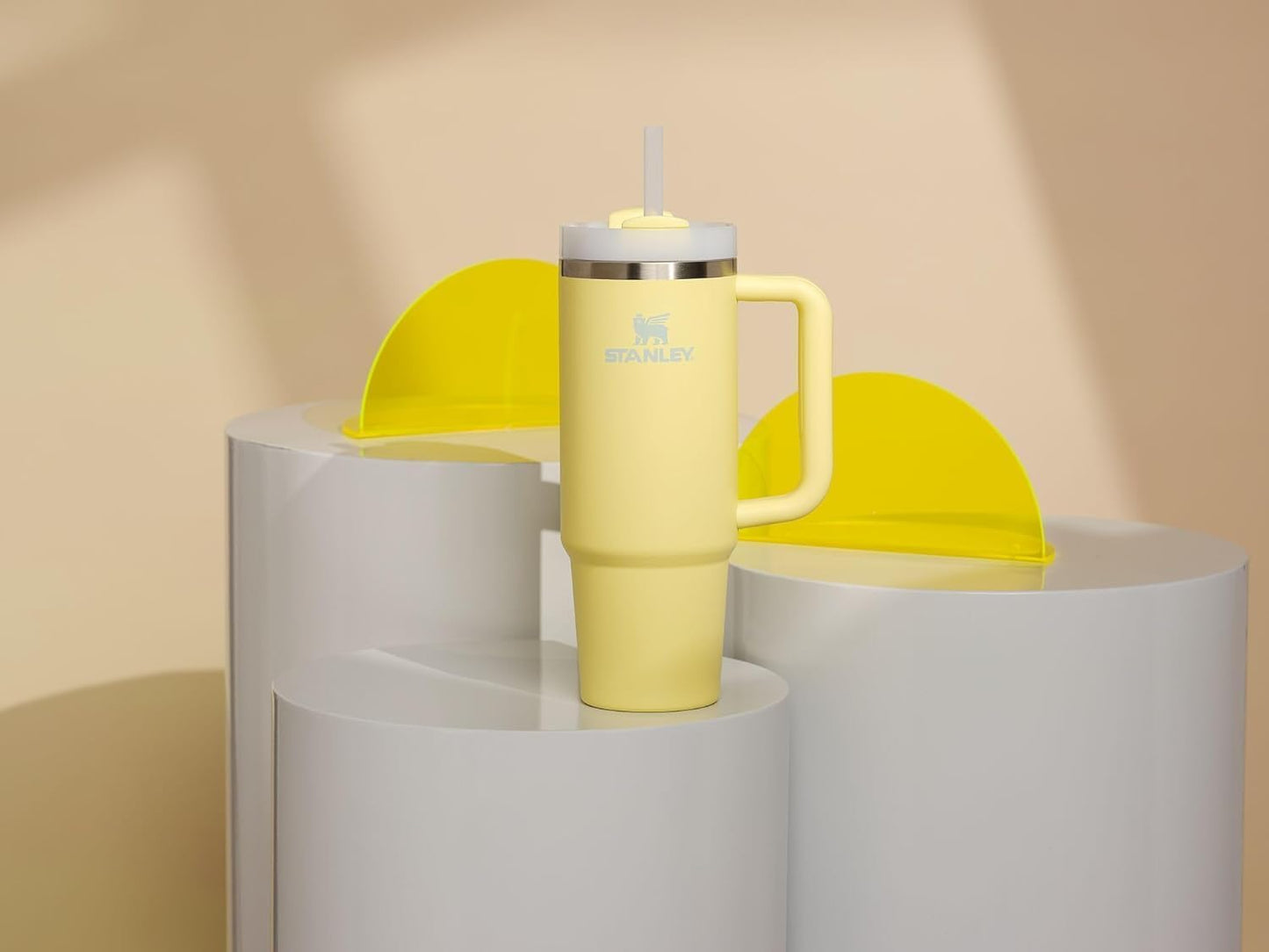 STANLEY Quencher H2.0 Tumbler - 30 oz Insulated Stainless Steel Cup with Handle & Straw | BPA-Free Pomelo