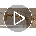 Brushed Gold Heavy Duty Adjustable Curtain Rod 18-88 Inches - NowTopic