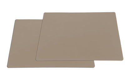 EPHome 2Pack Extra Large Multipurpose Silicone Nonstick Pastry Mat, Heat Resistant Nonskid Table Mat, Countertop Mat, 23.6''x15.75'' (Taupe)