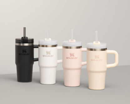 STANLEY Quencher H2.0 Tumbler - 20 oz Insulated Stainless Steel Cup with Handle & Straw | Cream 2.0