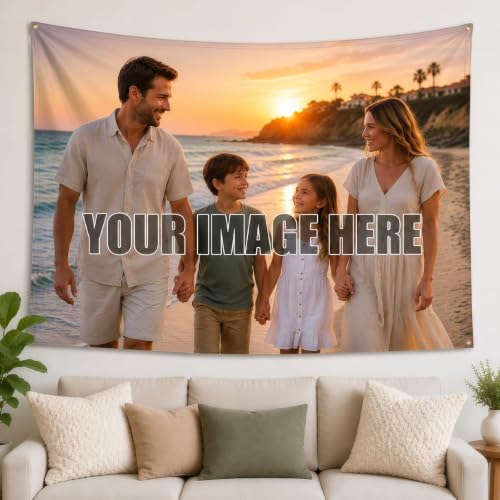 Custom Tapestry Wall Hanging 59x59 Inches Personalized Photo Logo