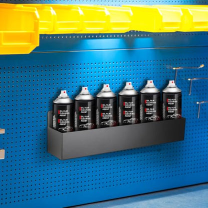 2 Pack Magnetic Spray Can Holder - Heavy Duty Steel Aerosol Organizer Rack - Wall Mount Storage for Garage, Workshop, Toolbox - Variation 2
