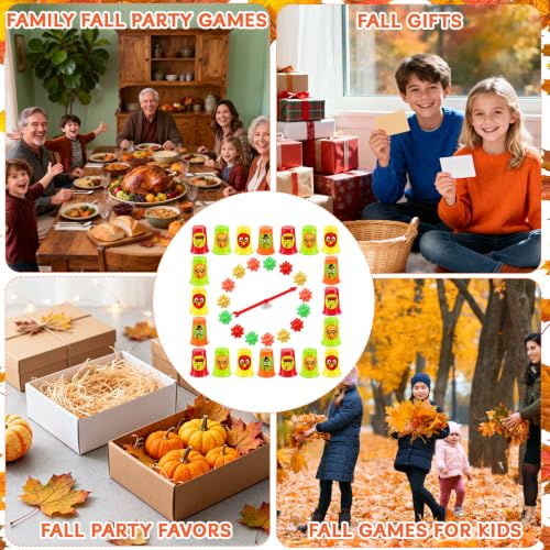 Fall Thanksgiving Game Cup Spinning Roulette Set - Fall Color