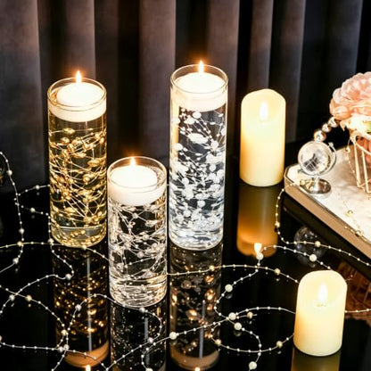 Gold Floating Beads for Centerpieces and Vase Decor - 36Pcs 100.4FT