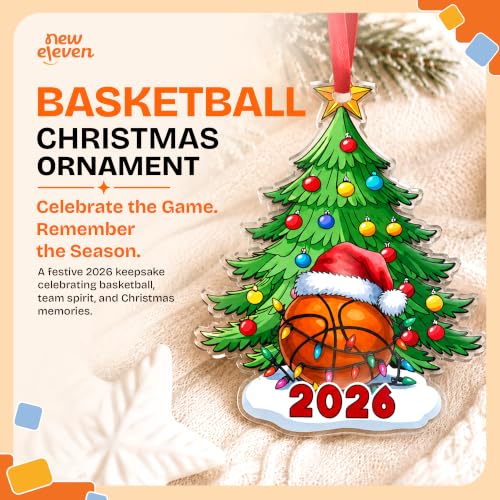 Basketball Christmas Ornament - Sports Gift for Boys, Him, Friends - 2026 Decoration