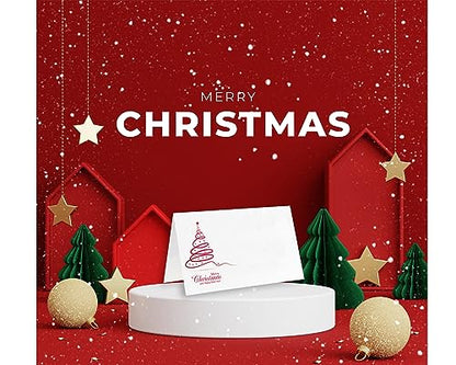 Christmas Table Place Cards Set 25 Tent Style Food Labels - Variation of Christmas / Christmas Table Place Card 03