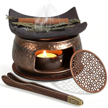 Herb Burner Kit - Japanese-Inspired Ceramic Aromatherapy Set with 1250°C Firing