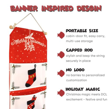 Christmas Fish Extender with 3 Pockets for Cruise Gifts - Holiday Decor