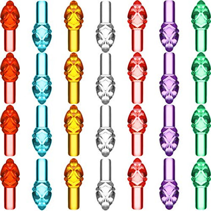 Ceramic Christmas Tree Light Bulb Replacement Set - 288 Multi-Color Plastic Ornaments