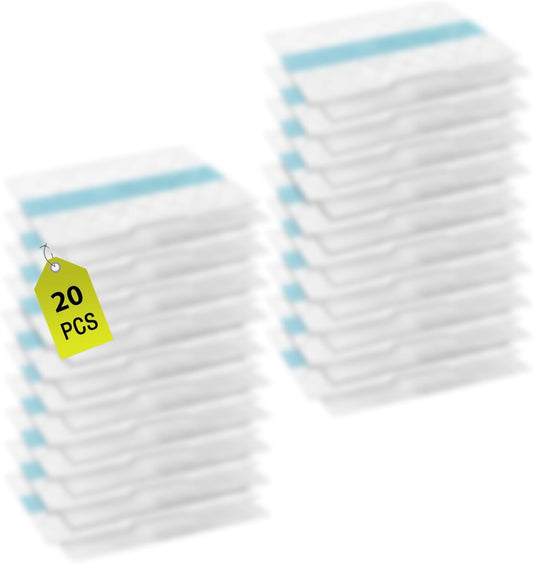 Shark VACMOP Disposable Hard Floor Vacuum & Mop Pad Refills - 20 Pack for VM Series Cleaners