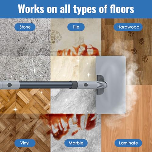 FEPPO Gray Steam Mop & Detachable Handheld Steam Cleaner for Home & Floor Cleaning