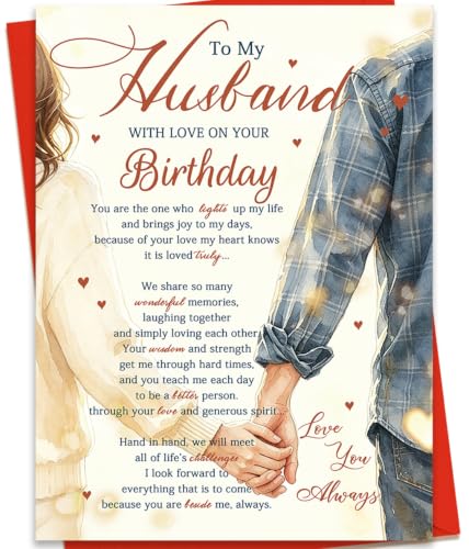 Romantic Birthday Card for Husband from Wife ZC-084 - Love & Appreciation