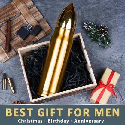 34oz Copper Bullet Tumbler for Men Stainless Steel Coffee Mug Gift