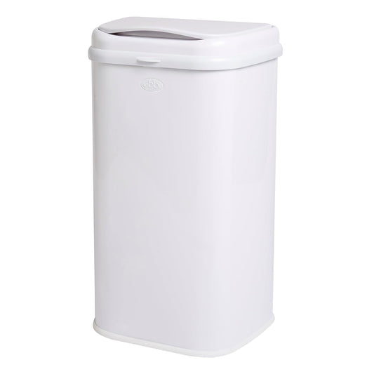 Ubbi Adult Diaper Pail - Steel Odor-Locking Design | No Special Bags Required, Modern White Finish
