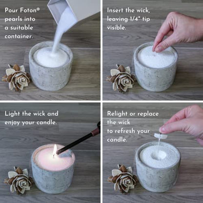 Pearled Candle Gift Set with 4 Flavors - Eco-Friendly Reusable Candle Making Kit