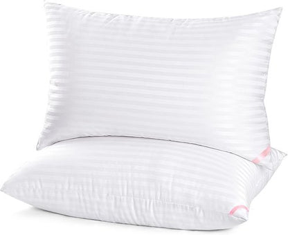 EIUE Hotel Collection Bed Pillows - Super Soft Down Alternative | 2 Pack Queen Size, 20 x 30 Inches