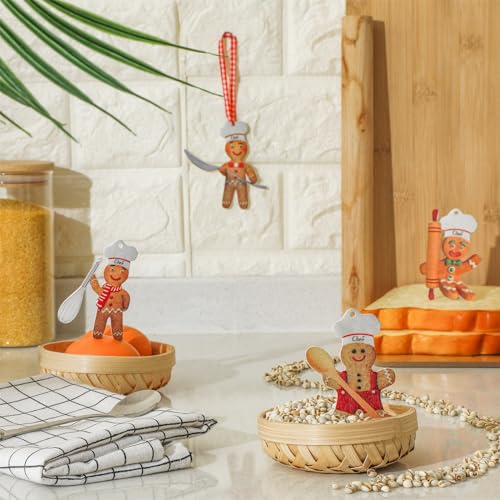 27 Pcs Gingerbread Man Christmas Ornaments Set - Rustic Holiday Decor