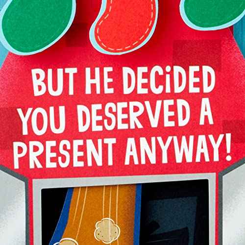 Hallmark Pop Up Funny Christmas Gift Card Holder or Money Holder Card (Naughty List) (5XXH2003)