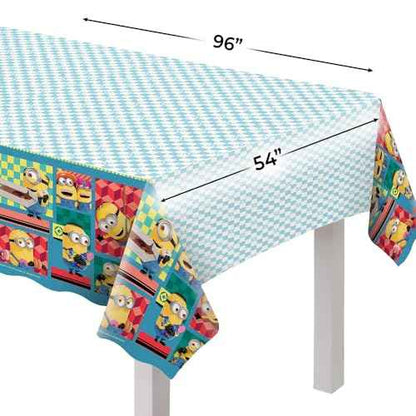 Amscan Multicolor Despicable Me Plastic Table Cover (54" x 96") Pack of 1 - Perfect for Birthdays & Kids' Parties