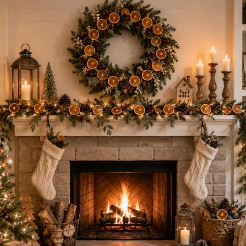 40 Dried Orange Slices for Crafts and Holiday Decor, Natural Fall and Christmas Ornaments