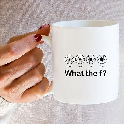 Retreez PTG009 White Funny Photographer Mug Gift What The F Focal Length 11oz