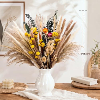 1023 Pcs Dried Flowers Pampas Grass Bundle Natural Preserved Botanicals