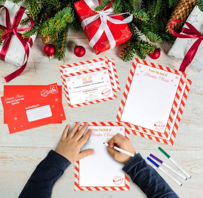 Christmas Letters from Santa Kit with Certificates & Envelopes - 10 Sets