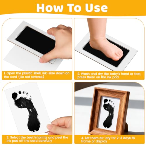 Memory Kit for Hand Footprints - Inkless Safe Baby & Pet Keepsake Set