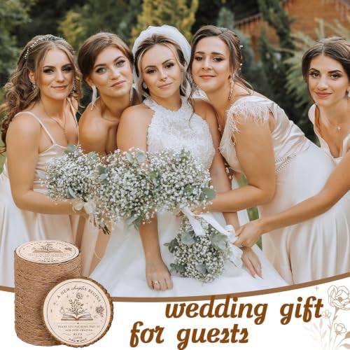 Wedding Coasters Set with Gift Bags for Guests - 50 Pieces