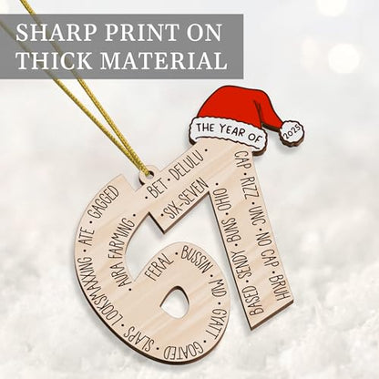 Funny 67 Christmas Ornament - Meme Holiday Decor for Tree & Gifting