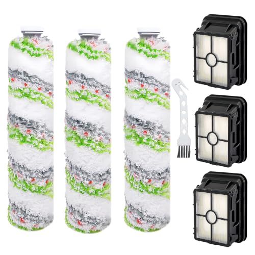 Green Replacement Brush Rolls and Filters for Bissell CrossWave & HydroSteam