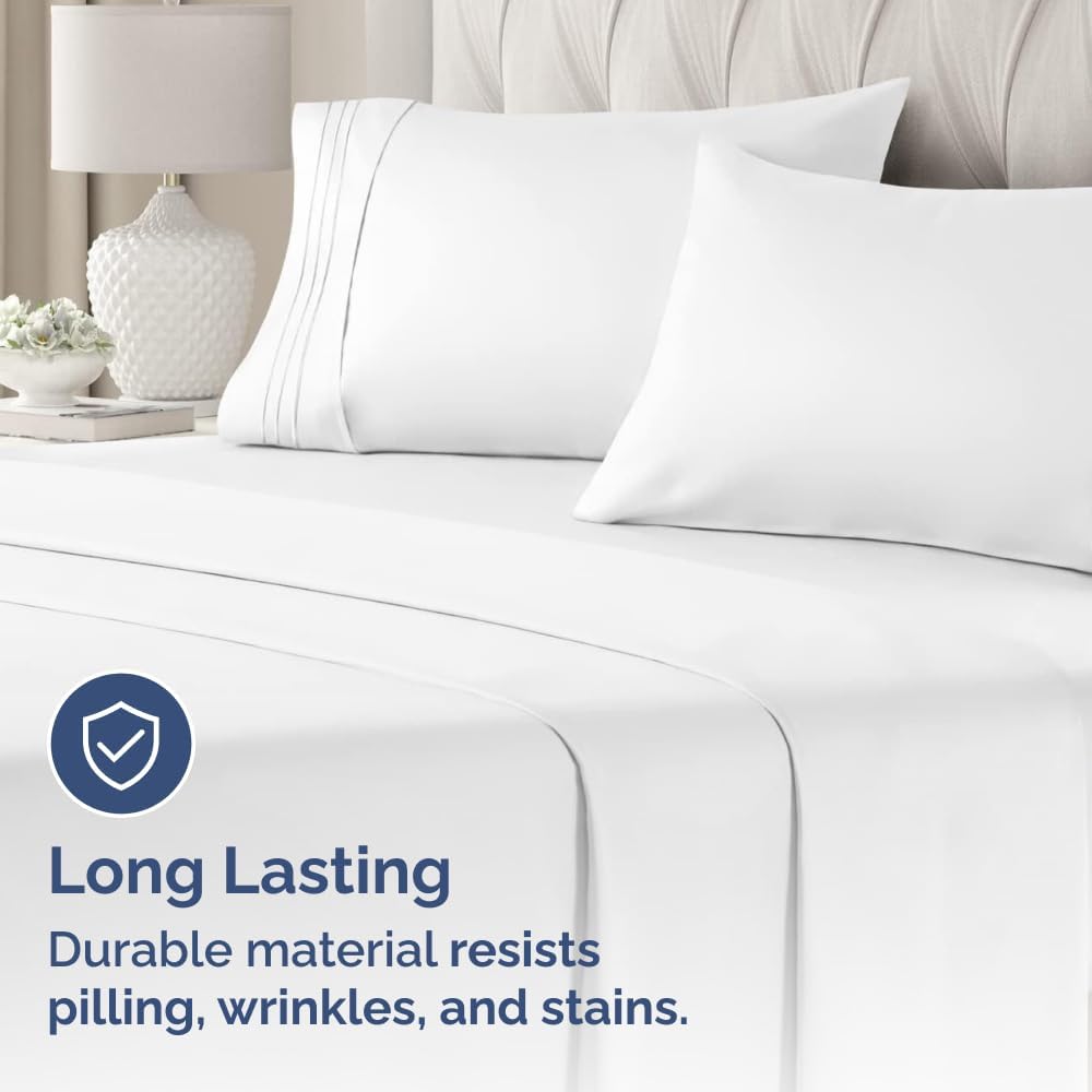 Queen Pillow Cases by [Brand Name] - Ultra Soft Hotel Quality Covers | Wrinkle-Free, Stain-Resistant - 2 Piece Set - White