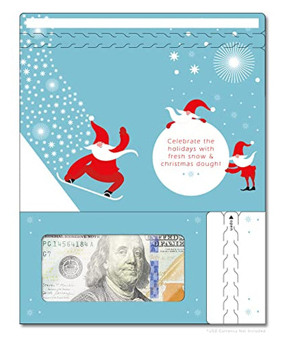 Holiday Zip-Open Money Holder with Clear Window - Christmas Dough Variation
