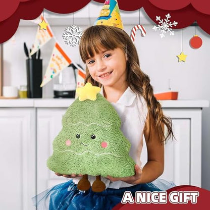 Cute Green Tree Plush Pillow 17.7in Decorative Sofa Cushion