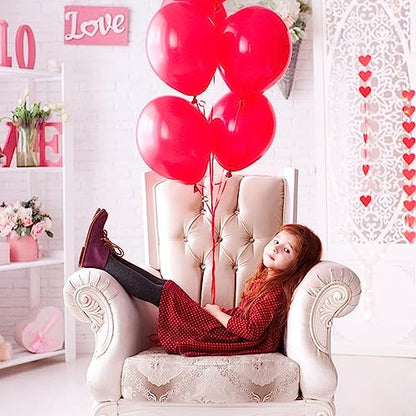 Red Latex Balloons - 100 pcs 5-inch Party Decorations for Kids, Weddings, Birthdays