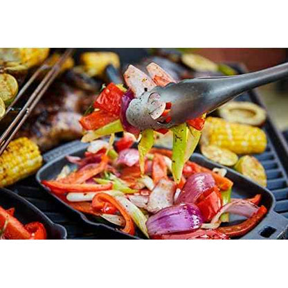 Napoleon Accessory 70033 - PRO Stainless Steel 2 Piece Toolset - Premium BBQ Grill Toolset, Cast Stainless Steel, Ergonomic Handles, Hanging Loops, Includes Tongs, Multifunctional Spatula